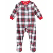 Family PJs Baby Footed Pajama Stewart Plaid, Polyester, 18 Months
