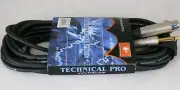 Technical Pro 1/4" to XLR Female Audio Cables 18 gauge 3 feet