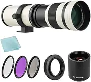 xinyee Camera MF Super Telephoto Zoom Lens F/8.3-16 420-800mm T Mount + UV/CPL/FLD Filters Set +2X 420-800mm Teleconverter Lens + T2-AI Adapter Ring Replacement for Nikon AI Mount D850 D810 D800 D750