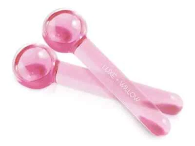 Luxe & Willow Cryo Cooling Globes Glacier Pink set cryotherapy face eye massage