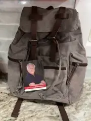 Greg Norman Refined Traveler Brown/Gray Backpack Brand New
