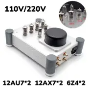 Preamp Stereo Audio HiFi Tube Preamplifier 12AU7*2 12AX7*2 6Z4*2 Vacuum Tube