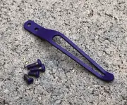 Matte Purple Titanium Pocket Clip & Screw Set For Kershaw Launch 4 Knife Folder