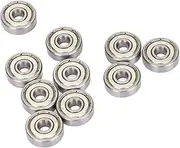 Zerodis 10Pcs Deep Groove Ball Bearing, Dust-Proof Design, Premium Material, Smooth Performance with Double Sealing Cover Steel Ball for High Speed, Heavy Load