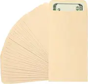 uxcell Money Envelope, 25 Pack 6.5" x 3.5" Cash Envelopes Money Holder Bags Budgeting Saving Challenge Letter for Gift Coins Checks Tickets Jewelry Passport Card, Khaki
