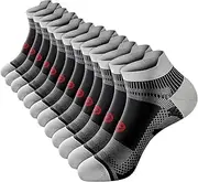 [PAPLUS] Ankle Compression Sock for Men and Women 2/4/6 Pairs, Low Cut Compression Running Sock with Ankle Support