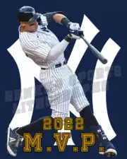 New York Yankee Lithograph print of Aaron Judge MVP 2022