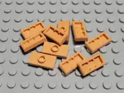 New LEGO Lot of 10 Nougat 1x2 Jumper Plates with One Stud
