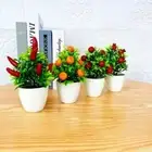 Orange Berries Pomegranate Chili Artificial Plants Bonsai Fruit Tree potted