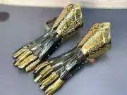 Medieval Crusader Combat Armour Gloves Set Stainless Steel Gauntlets