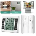 Wireless Digital Refrigerator Freezer Thermometer Temp Alarm 2 Sensor In/Outdoor