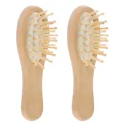 2 Pcs Air Bag Comb Anti-static Self Cleaning Hair Brush Mini Paddle
