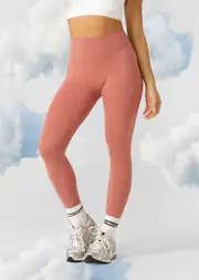 [Lorna Jane] Liberty Ankle Biter Leggings in Pink, Size - Medium M Wilted Rose
