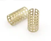 Tube Mesh Ring Adjustable Ring 40mm Raw brass ( 8US 12US inner size) 4621