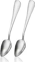 Grapefruit Spoons Serrated Edge Stainless Steel Grapefruit Utensil Tool Dessert Fruit Spoons for Citrus Lemon Kiwi Salads Melon Lime Pitaya Apple Fruit Puree