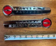 Harley-Davidson Fuel Tank Emblems Vintage Style 1947-1950 Red Cat Eye HD Biker
