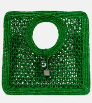 [Jacquemus] Jacquemus Spiaggia Small raffia tote bag One Size green
