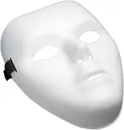 Mask Props, White Mask Full Face Masquerade Masks Party DIY Cosplay Blank Paintable Plain Masks, Halloween Mask