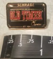 Schrade Cutlery Old Timer Classics USA Lapel Hat Tie Tack Pin VERY NICE NOS