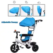 Tricycle Bike Kids Stroller Trike Baby Prams Toddler Ride-On Toy Blue Gift