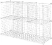 Whitmor Storage Cubes S/6, White Wire