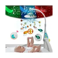 在飛比找momo購物網優惠-【Huanger】飛碟嬰兒床夾床鈴音樂盒掛件(可愛動物 吊飾