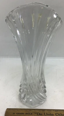 Mikasa Clear Crystal Flores Bud Vase Art Deco Style 8" Tall New With Tag