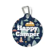 Happy Camper QR Code Pet ID Tag for Dogs and Cats Powered by PingTags