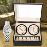 4+6 Leather Dual Motor Automatic Watch Winder Display Box Storage Case Holder AU