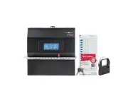 Pyramid™ 3700 Heavy-Duty Time Clock & Document Stamp, Black Steel
