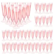 SUREHOME Pink Champagne Flutes Plastic Champagne Glasses Disposable Mimosa Gl...