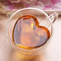 在飛比找ETMall東森購物網優惠-Heart Love Shaped Glass Mug Co