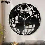 優選精品🛍北歐簡約創意世界地圖墻上掛鐘客廳2022款上檔次藝術裝飾石英鐘表