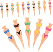 JOINPAYA 15pcs Novelty Golf Tees: Bikini Model Lady Tees Plastic Unbreakable and Reusable Fun and Eye-catching Golf Training Accessories