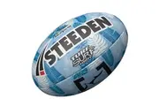 Steeden NRL Turf to Surf Rugby League Supporter Ball - Cronulla-Sutherland Sharks (Size 3)