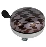 ENIX Houndstooth Ding-Dong Bike Bicycle Bell White