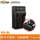 【ROWA 樂華】FOR CANON NB-8L 壁充 充電器 A2200 A3000 A3100 A3300 IS