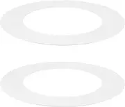 uxcell 2-Pack Goof Rings for 4 Inch Recessed Lights, 4.3" ID 6.7" OD Durable Steel Trim Ring Flush Mount White Can Light Trim Ring Cover for Ceiling Can Downlights