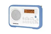 Sangean PRD18 AM FM Radio Digital Tuning 16.6cm Portable Receiver White Blue