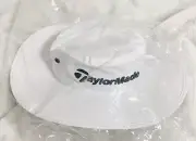 TaylorMade Performance, Men Golf White Metal Eyelet Golf Hat with Brim, L/XL