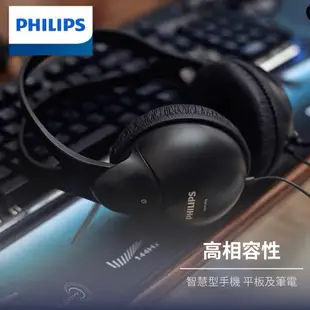 【Philips 飛利浦】SHM1900 頭戴式電腦耳機麥克風(全新品/福利品)[贈一分二轉接頭]