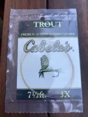 Cabela’s Trout Tapered Leader 7.5 FT 3X -BRAND NOS RARE
