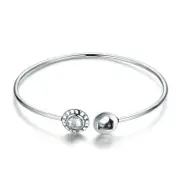 Sterling Silver Family Forever Bangle Bracelet