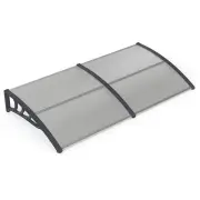 CostwayWindow Awning Door Canopy Exterior Outdoor Patio Awning Canopy-Grey