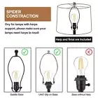 G (White) 2 Sets Of American Small Hole Cow Horn Frame Fabric Lampshade Table L
