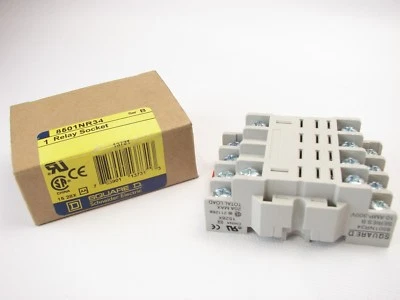 Square D 8501NR34 Din Rail Relay Socket 14 Pin 300V 10-Amp Series B (T63)