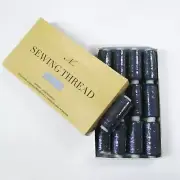 Perial Co Navy Polyester Sewing Thread Pack of 12 for Sewing