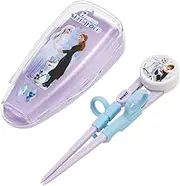 Skater ADXT1S-A Children's Training Chopsticks Practice Chopsticks 5.5 inches (14 cm), Disney Frozen with Exclusive Case, Ages 2 - 7 Years, Right Hand, Square Tip for Easy Pinch