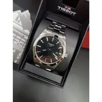 在飛比找蝦皮購物優惠-TISSOT Gentleman 黑色面錶盤 銀色不鏽鋼錶帶