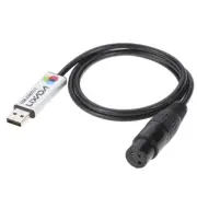 Lixada USB Lighting Console USB to DMX Interface Adapter LED DMX512 Computer PC